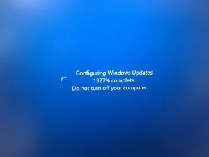Windows Update 590% complete